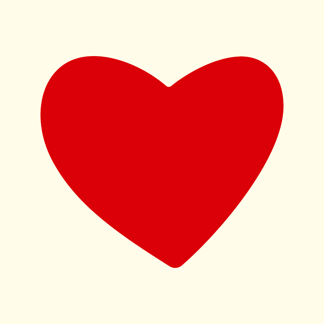 expressive red heart