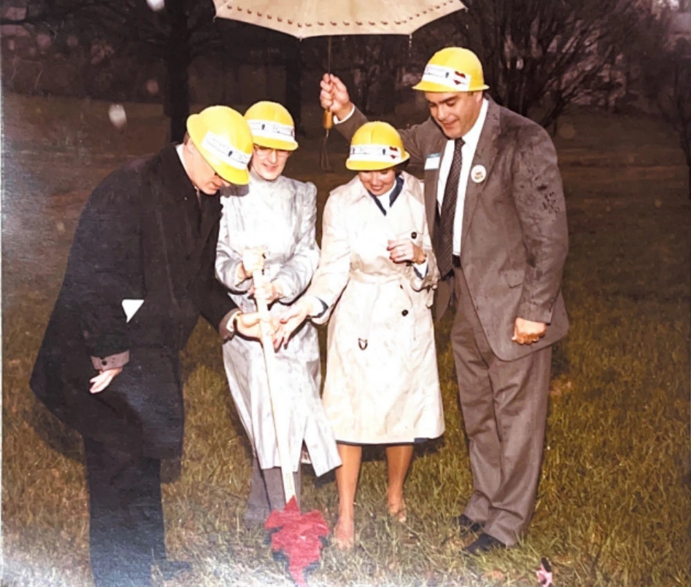 archival photograph of original ground breaking of Ronald McDonald House Lexington