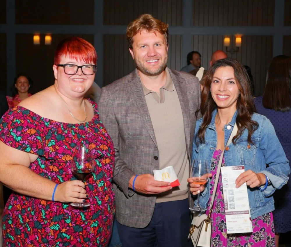 eventgoers at wine and fries event